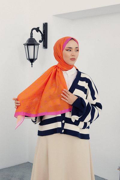 Silk Home Purple Wave Patterned Olinda Shawl