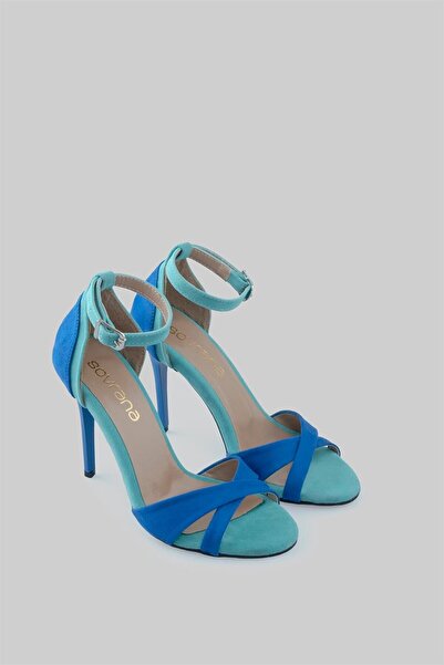 sovrana Boty na podpatku zeleno-modré