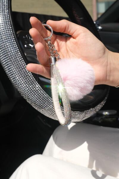 TASARIM ARABAM ATİKE ELİF AKIN Gilded Angel Keychain with Small Pom-Pom Option
