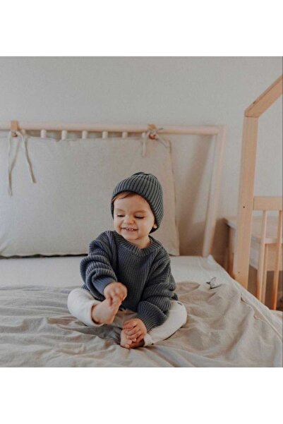 Nimini Kids Extra Esnek Bisiklet Yaka Unisex Bebek & Çocuk Kazak (0-8 YAŞ ARASI BEDENLER)
