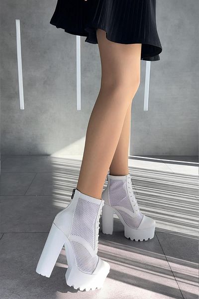 Modanizm Addia White High Heels - Comfortable and Stylish