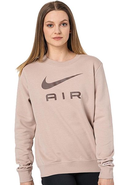 Nike Дамски суитшърт Air Fleece Sportswear Essent Womens Crew с повдигнат кафяв цвят