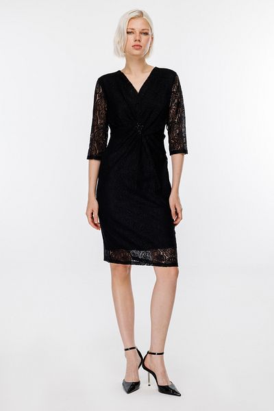 Ekol Lace Dress with Jewelled Front