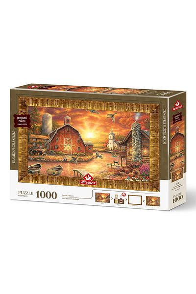 Art Puzzle لغز سفر غروب الشمس مكون من 1000 قطعة