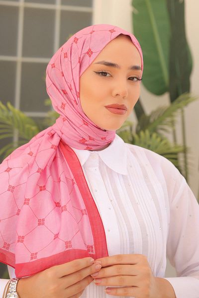 Silk Home Pink Red Olinda Shawl