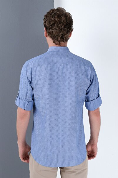 Dewberry G685 Men's Shirt-Dark Blue