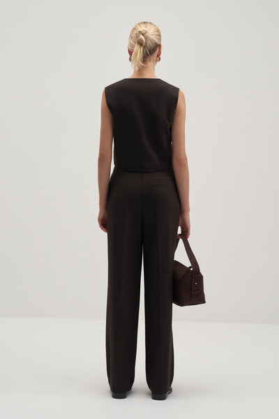 Mathilda Store Women's Bitter Brown Private Edition Palazzo Trousers