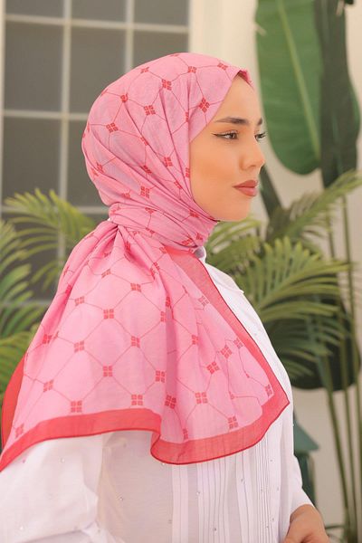 Silk Home Pink Red Olinda Shawl