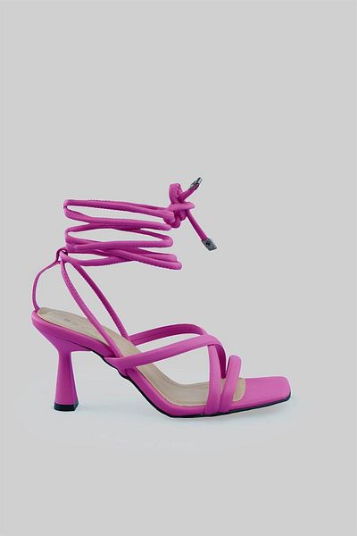 sovrana Long Rope Detailed Heeled Shoes Fuchsia