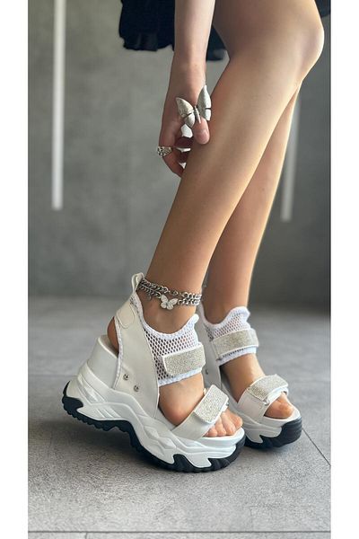 Modanizm White Lahti Sandals