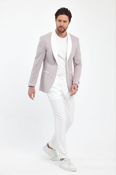 Savira Slimfit ανδρικό αθλητικό μπουφάν σάλι γιακά drop 6 πλεκτό ύφασμα