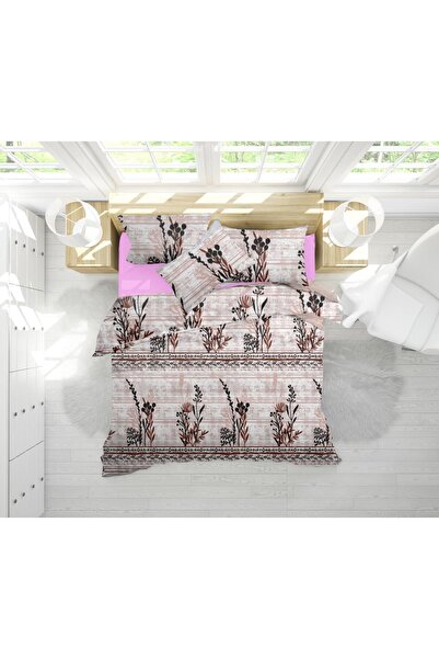 GOOD MORNİNG PAMUKKALE طقم سرير مفرد من PINK DAL مع ملاءات مطاطية