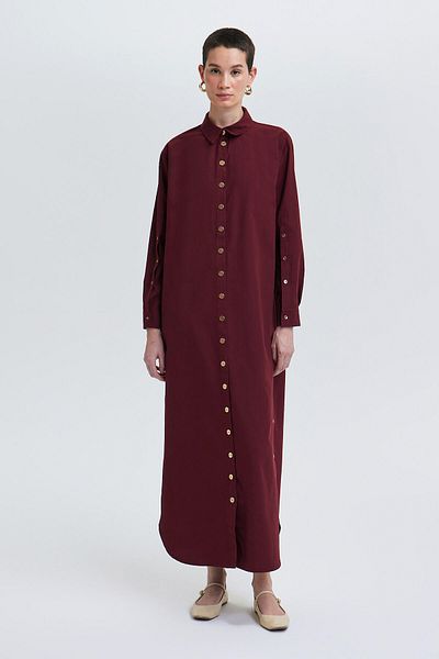 Touché Privé Poplin Dress - Button Detail