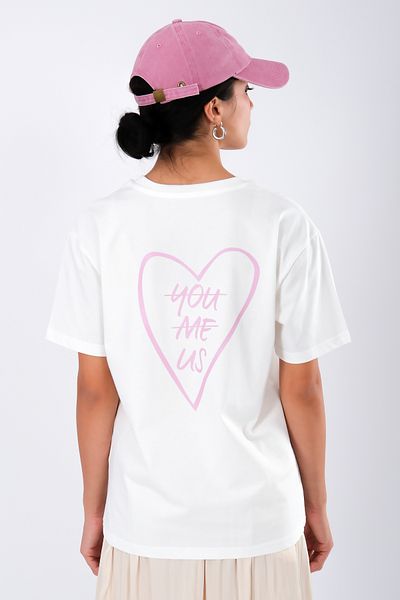 Coredra Tricou de damă Ecru - You Me Us Relaxed Fit