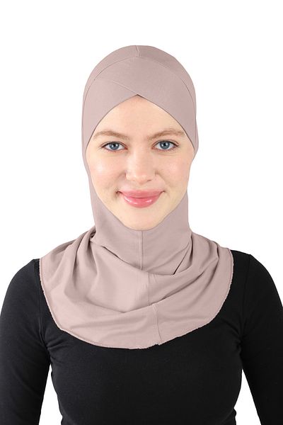 Ecardin Cross Hijab Turban - St 232 Smoke Rose