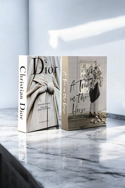 irayhomedecor Διακοσμητικό Βιβλίο Κουτί 2 τεμαχίων Δέντρο & Νυφικό