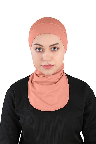 Ecardin Ready Flexible Sports Bonnet with Small Hijab Neck - St 225 Salmon