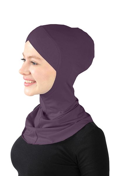 Ecardin Plum Colored Cross Hijab Turban - St 232