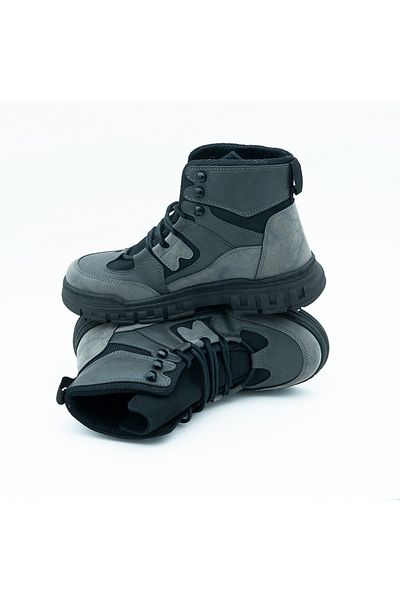 Elevold Ανδρικές μπότες Army Style με κρυφό τακούνι αύξησης ύψους +7 cm