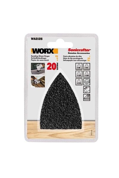 WORX Wa2125 20 Pieces Multi-Purpose Sanding Machine Velcro Universal Spare Sanding Sheet Set