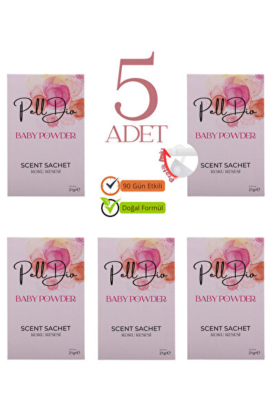 PellDio Home 5'li Bebek Pudrası Dolap Ayakkabılık Ve Çekmece Parfümlü Kese Ko...