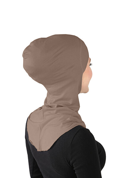 Ecardin Cross Hijab Turban Cross Neck Collar Bonnet - St232 Dark Mink