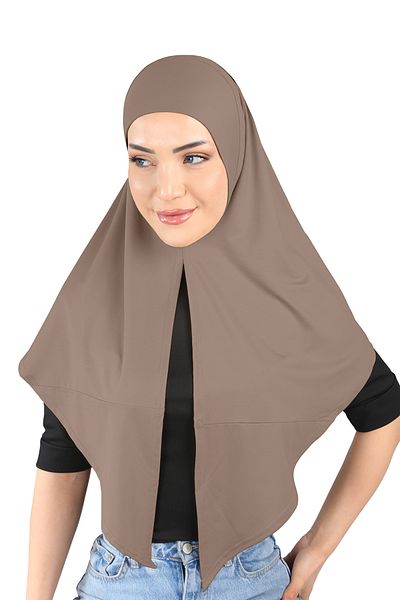 Ecardin Φουλάρια Dark Mink Micro Fabric Scarfs Hijab Turban - St 208
