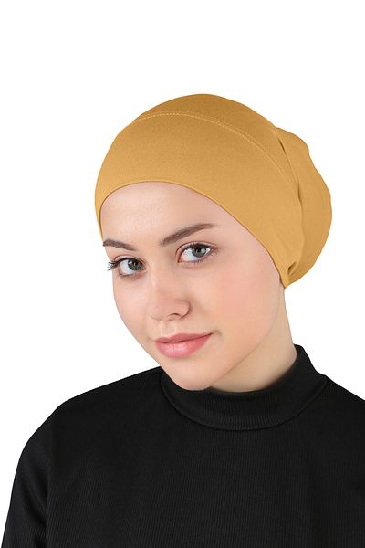 Ecardin Mustard Colored Comfortable Pipe Bonnet - St 222