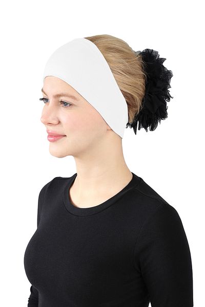 Ecardin White Viscose Bandana - St 276 Comfortable Cut