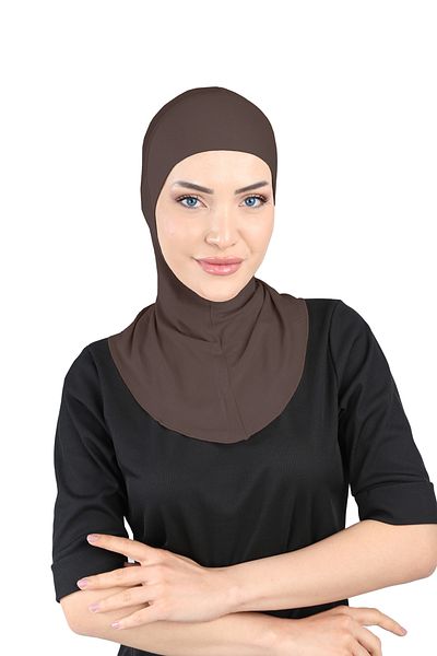 Ecardin Breathable Anti-Sweat Clima Fit Hijab Turban - St 228 Dark Mink