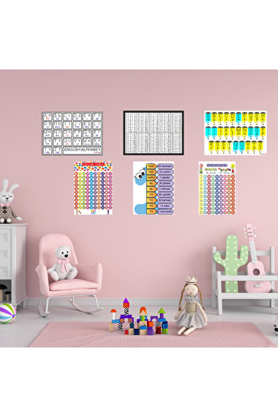 Ti Play طقم تعليمي مكون من 6 قطع مقاس 35x50 سم طباعة بريستول