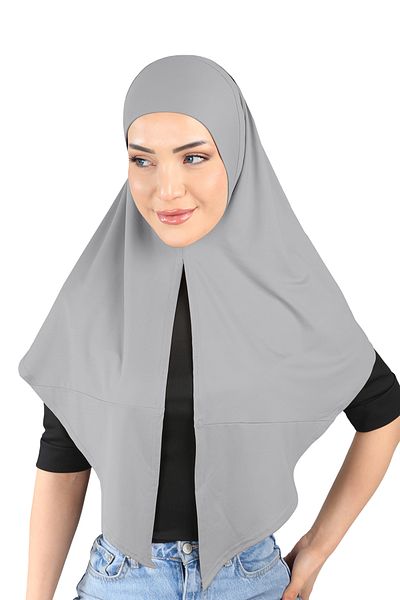 Ecardin Σκούρο Γκρι Micro Scarfs Hijab - St 208