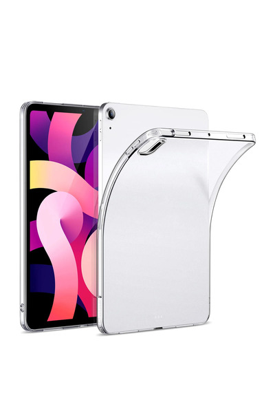 Fibaks İpad Air 11 Inch M2 M3 Çip Air 4. /5. /6. Nesil Kılıf Ultra Ince Esnek Renksiz Şeffaf Kapak