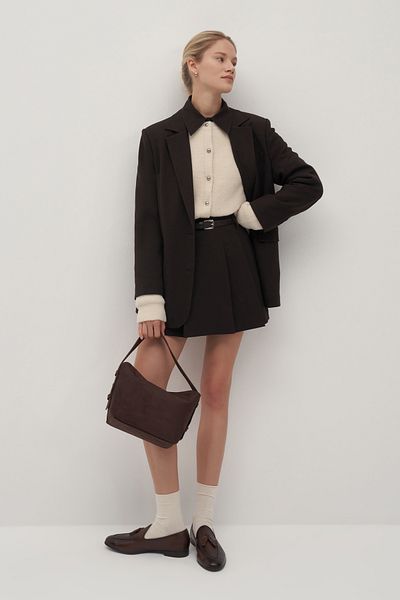 mathilda store Μίνι φούστα με ζώνη Bitter Brown Private Edition