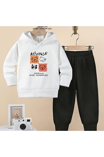 BENROMA Σετ παιδική φόρμα με στάμπα Teddy Bear - Unisex, Oversize Fit