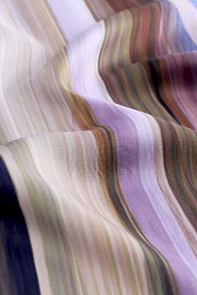 Bursa İpek Μεταξωτό μαντίλι Lilac Breeze Pattern Twill