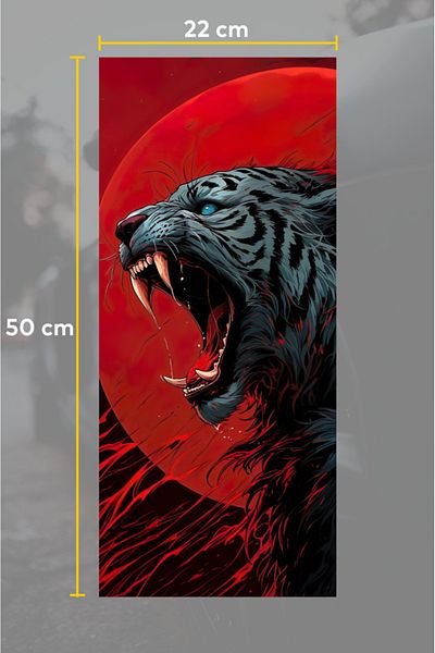 Quart Aksesuar 22x50 см стикер за покриване на вратата на превозно средство с шарка тигър - 2 броя