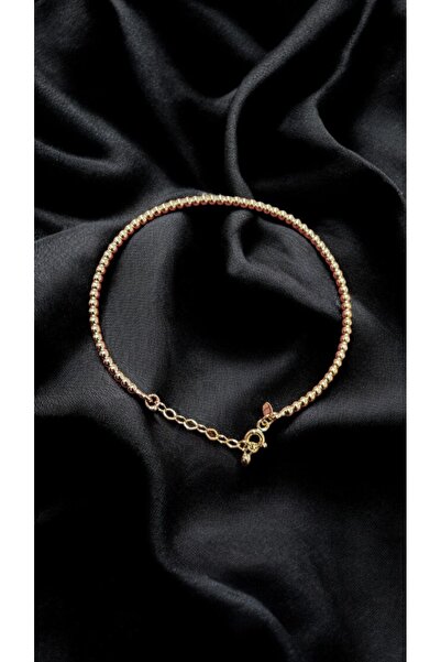 MİNİMAL Minimal Kolye Altın 2 Mm Top Kilitli Bilezik "lenora"