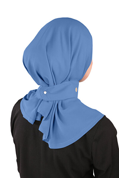 Ecardin Креп-тканина з шарфом з лікра - St 235 Джинсовий синій