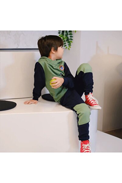 JO&JUKE Green Navy Blue Embroidered Set