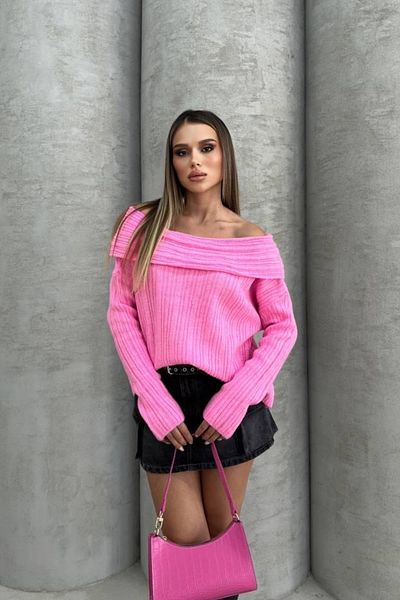 Ded COLLECTION Pulover de damă la modă cu guler Madonna