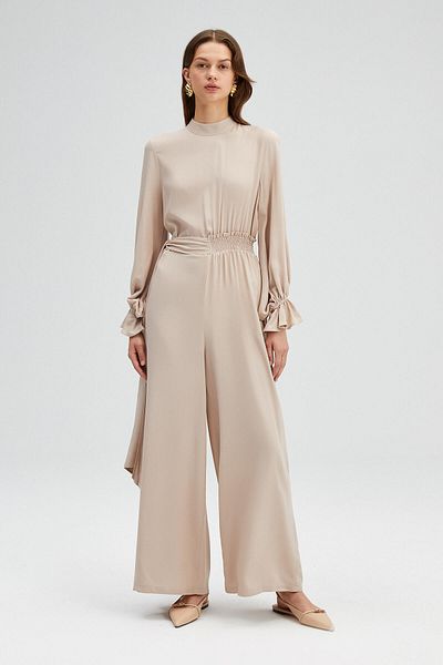 Touché Privé Viscose Jumpsuit with Belted Waist