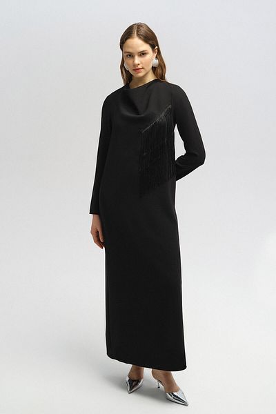 Touché Privé KREPOVÉ ŠATY S TASSEL DETAILY