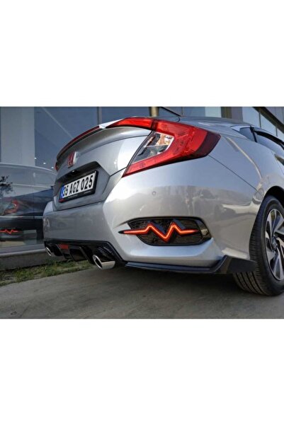 Karva Çmk Honda Civic Fc5 2016-2020 Ritim Dizayn Arka Sis Ledi Kırmızı