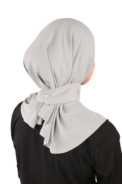 Ecardin Крепкова тканина з шарфом з лікра - St 235 світло-сірий