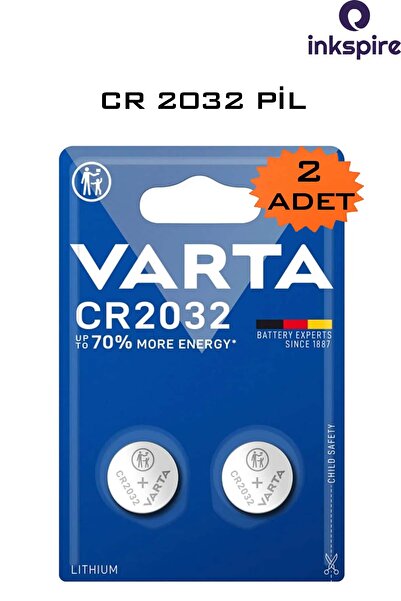 inkspire 2032 Lityum Para Pili 2 Adet Bios Yuvarlak Düğme Pil CR2032 Tartı Ba...