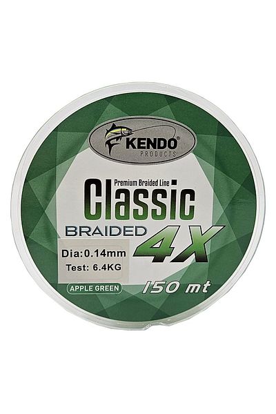 Kendo Класическа прежда за плетене "Зелена ябълка" 4x150 м, 0.10 мм
