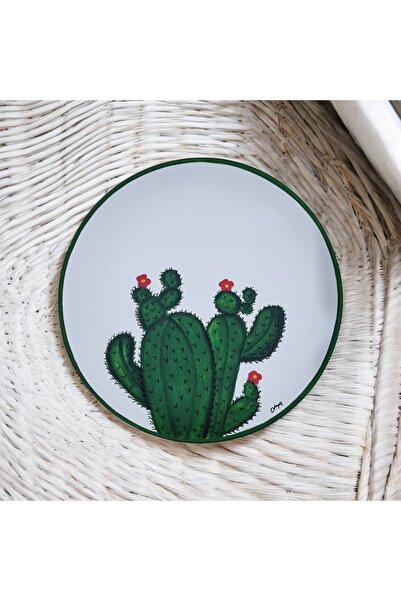 Lotus El Boyaması El Çizimi 25 Cm Dekoratif Duvar Tabağı Bohem Duvar Tabak Ka...