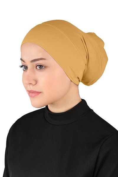 Ecardin Mustard Colored Comfortable Pipe Bonnet - St 222
