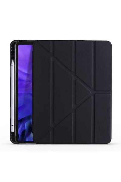 Fibaks Ipad 10th Generation 10.9 2022 Case Folding Pen Compartment Tri Folding Stand Cover with Sleep Mode